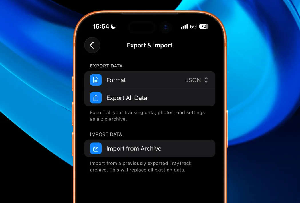 Export & Import All Data