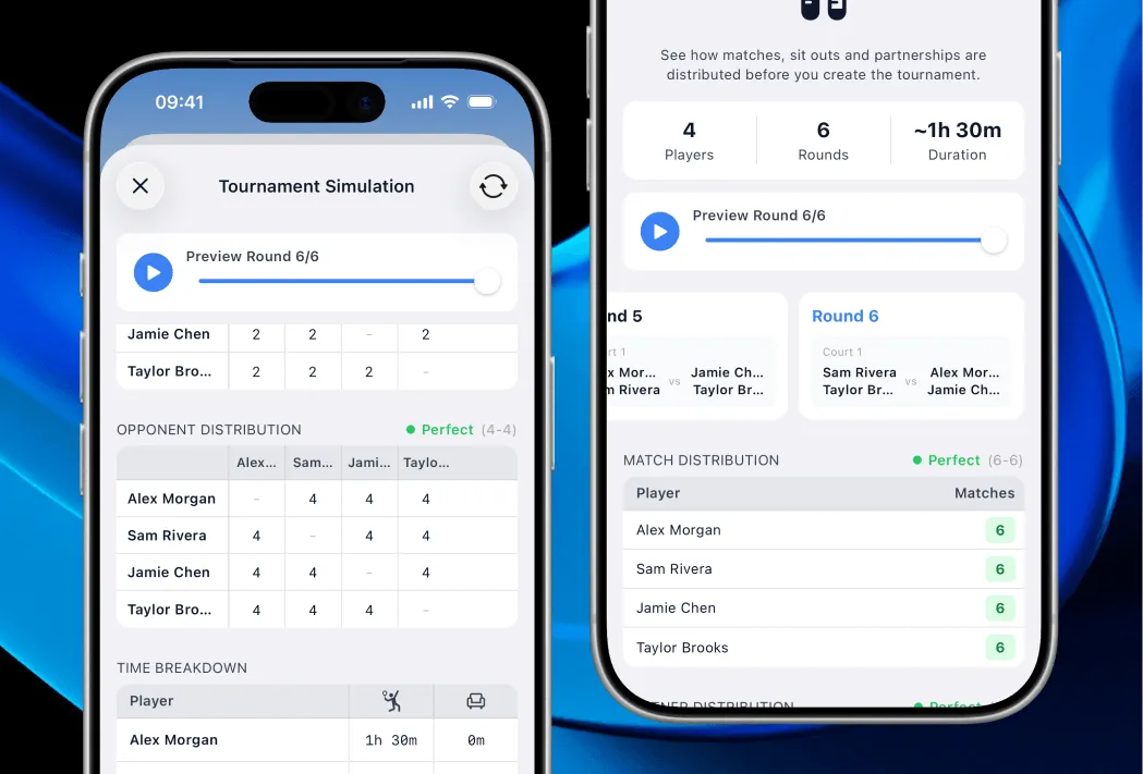 Tournament Simulation Screenshot