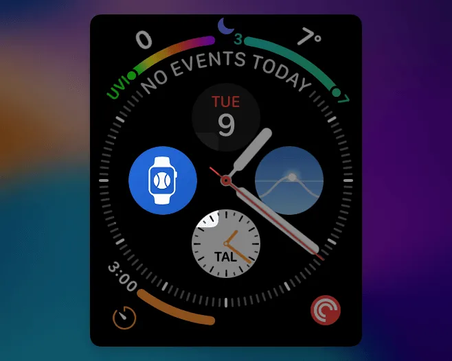 New large watch widget